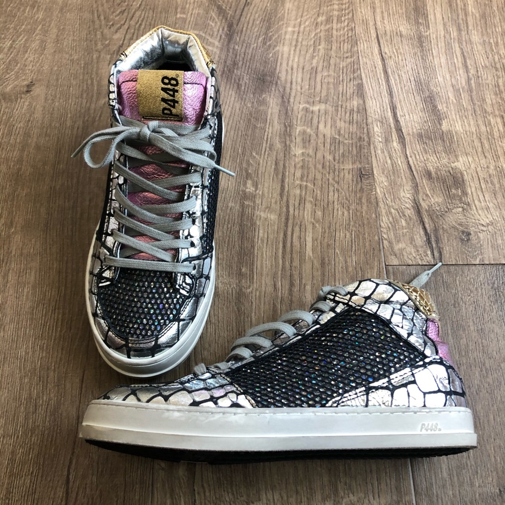 P448 Queens Metallic Printed Leather MIDI Sneaker